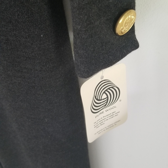 Castleberry vintage Gumps dark gray wool dress S - Picture 3 of 5